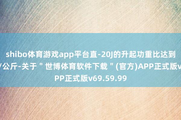 shibo体育游戏app平台直-20J的升起功重比达到了0.3KW/公斤-关于＂世博体育软件下载＂(官方)APP正式版v69.59.99