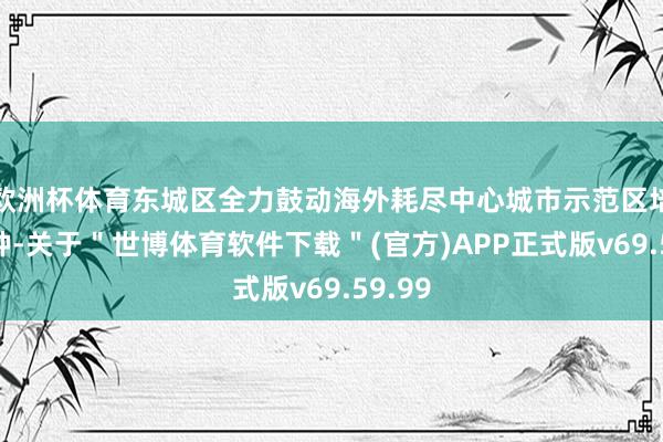 欧洲杯体育东城区全力鼓动海外耗尽中心城市示范区培育栽种-关于＂世博体育软件下载＂(官方)APP正式版v69.59.99