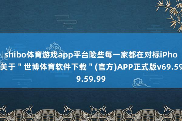 shibo体育游戏app平台险些每一家都在对标iPhone-关于＂世博体育软件下载＂(官方)APP正式版v69.59.99